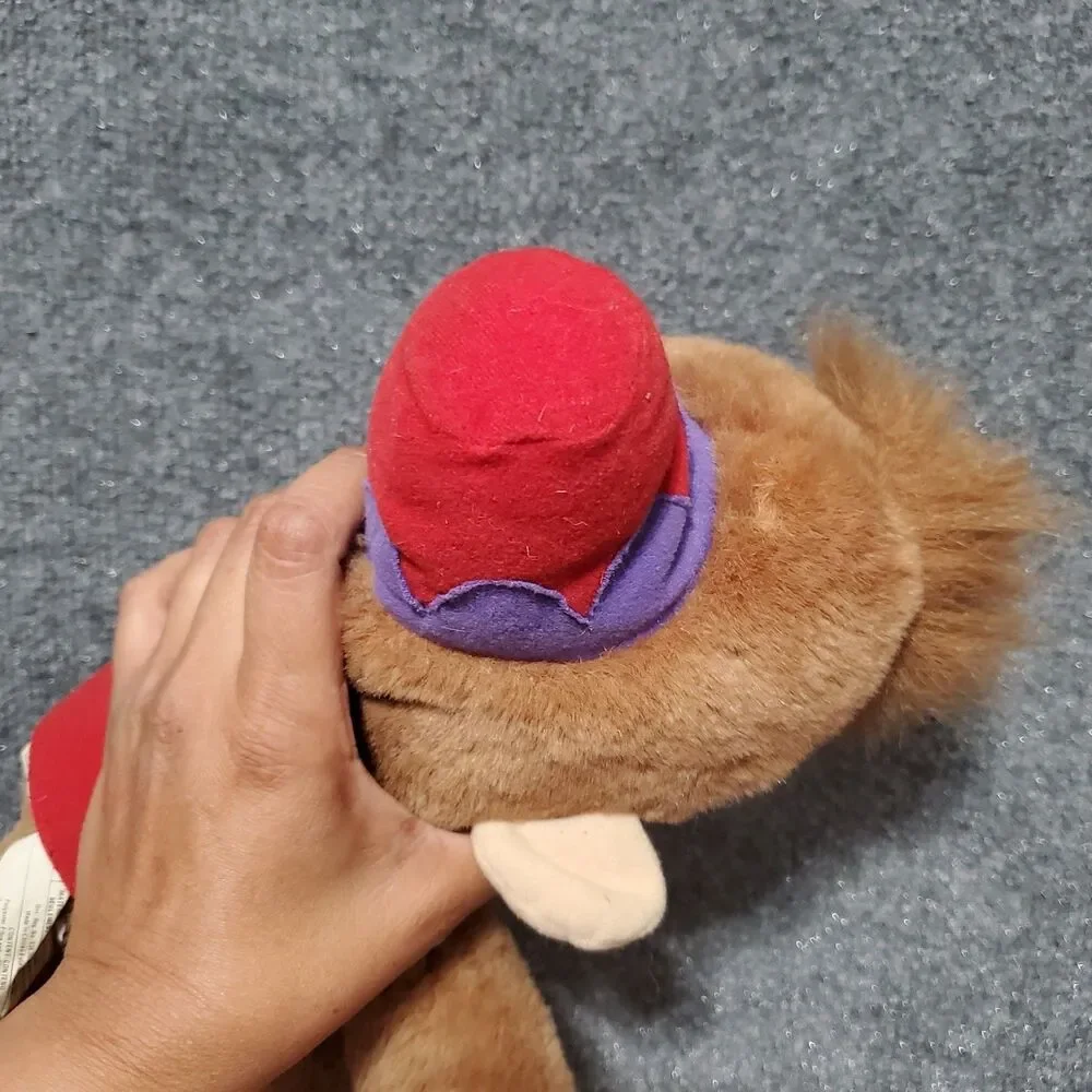 Vintage 90s Disney Aladdin Abu Monkey Plush Stuffed Toy 1992 Mattel Walt Disney